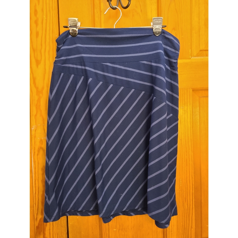 Navy Stripe Skirt